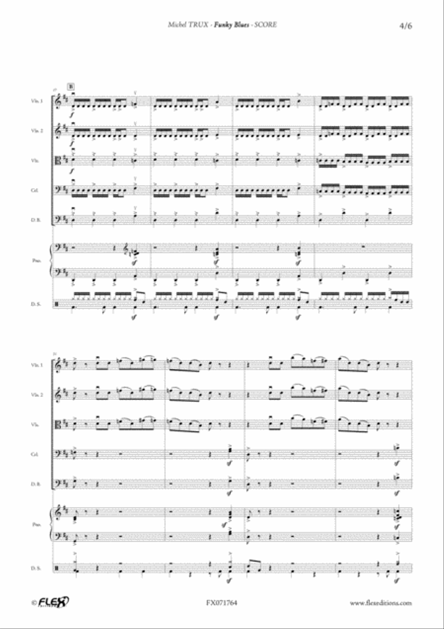 Funky Blues Funky Blues String Orchestra scores gallery preview page 4