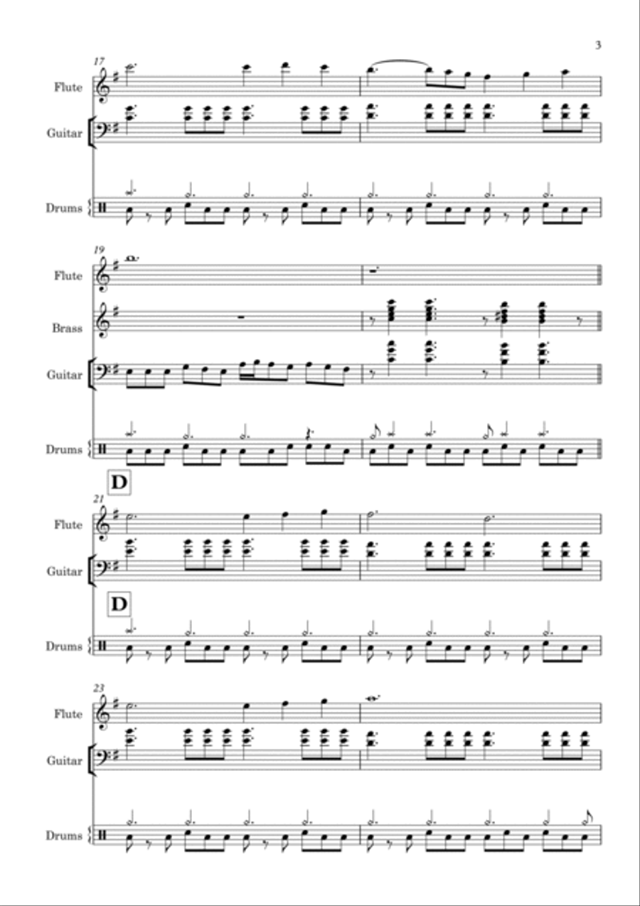 The Rising Fighting Spirit Flute scores gallery preview page 3