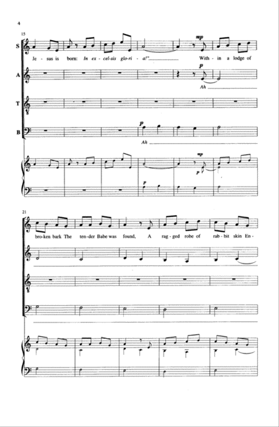 The Huron Carol 4-Part scores gallery preview page 4