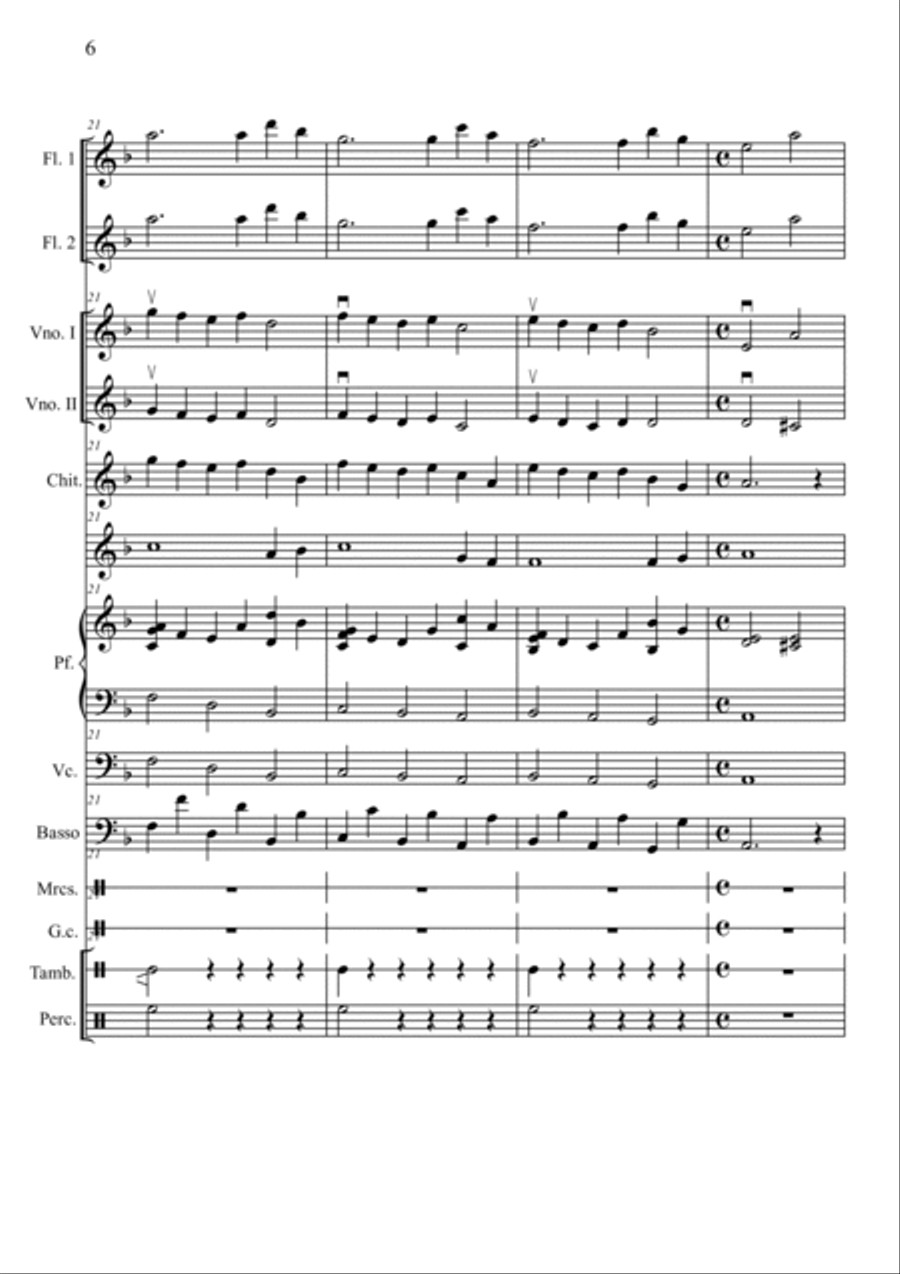 Sinfonia Per Un Addio Large Ensemble scores gallery preview page 6