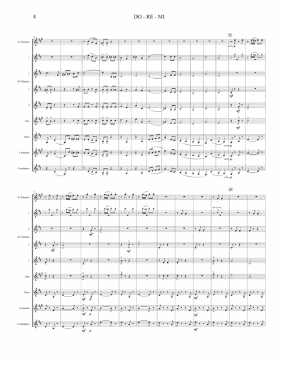 Do-Re-Mi Clarinet Choir scores gallery preview page 4