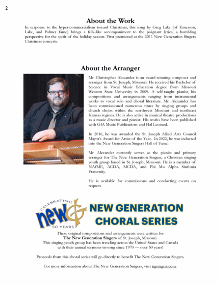 I Believe in Father Christmas (Two-Part) 2-Part scores gallery preview page 2