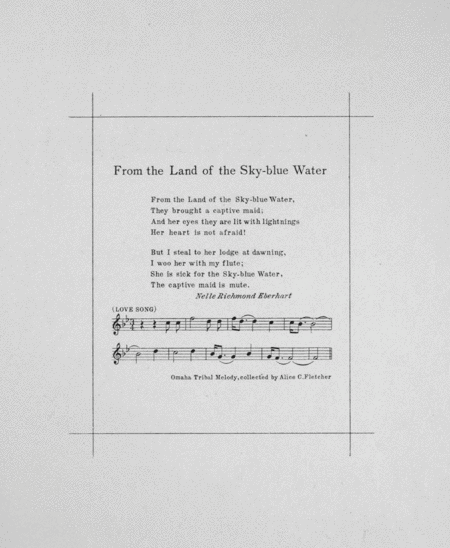 From the Land of the Sky-Blue Water (Four American Indian Songs)