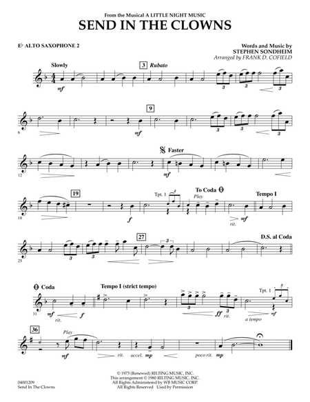 Send in the Clowns (from A Little Night Music) (arr. Frank Cofield) - Eb Alto Saxophone 2