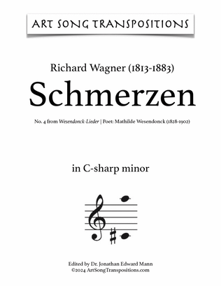 WAGNER: Schmerzen (transposed to C-sharp minor)