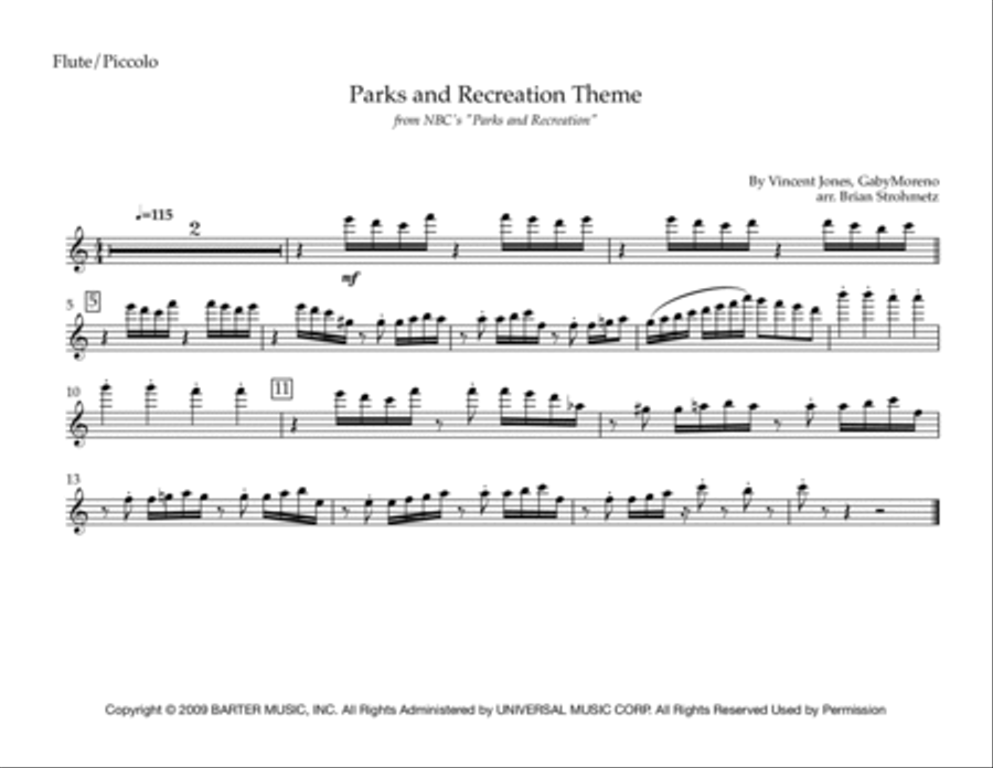 Parks And Recreation Theme Marching Band scores gallery preview page 5