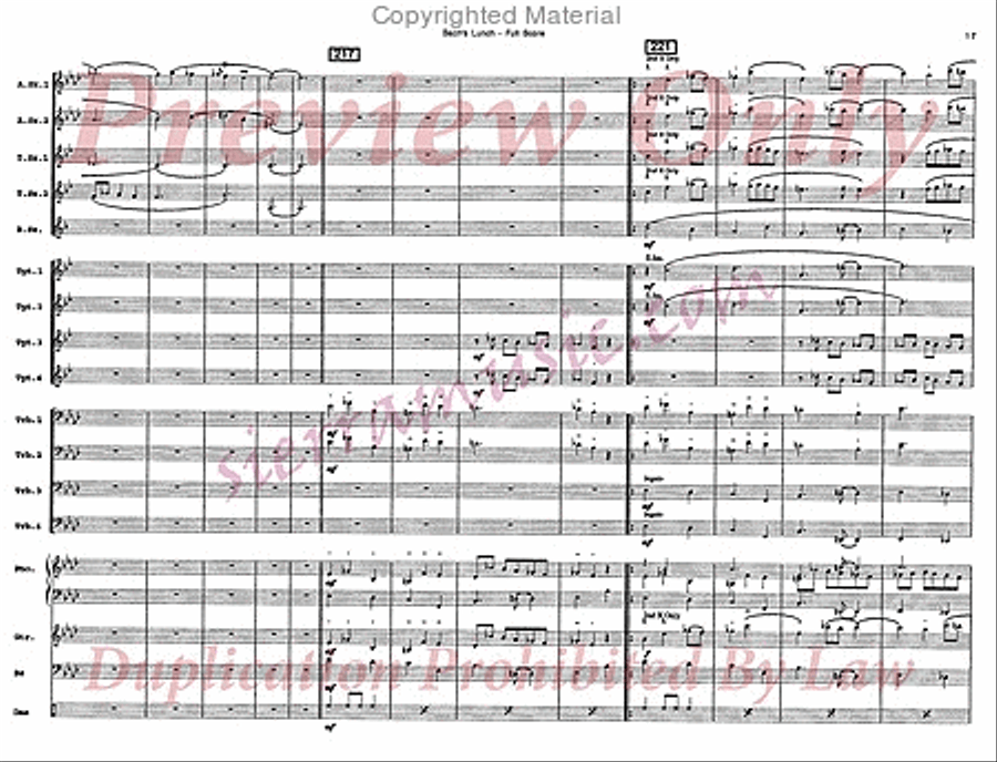 Bach's Lunch Big Band scores gallery preview page 18