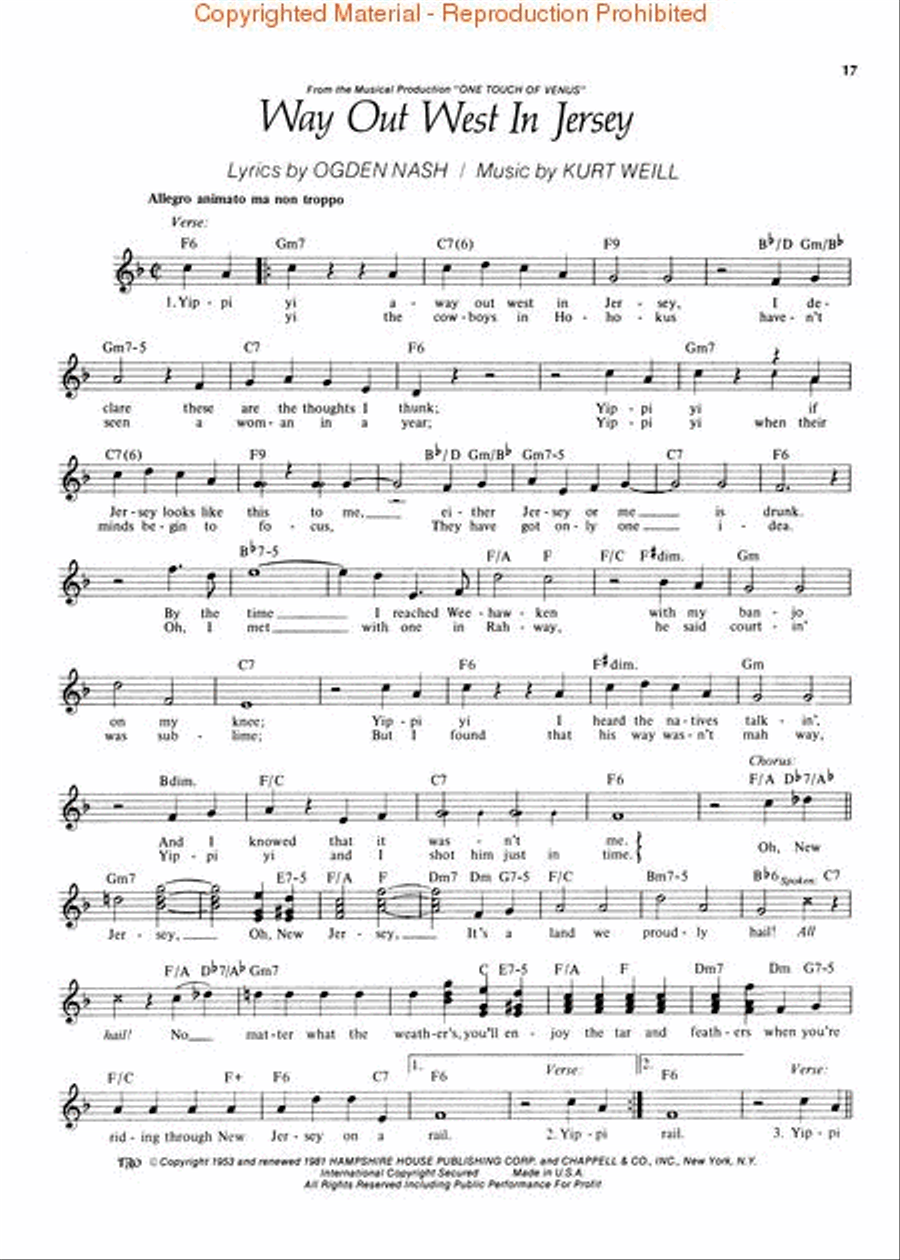 One Touch of Venus Piano, Vocal, Guitar scores gallery preview page 4