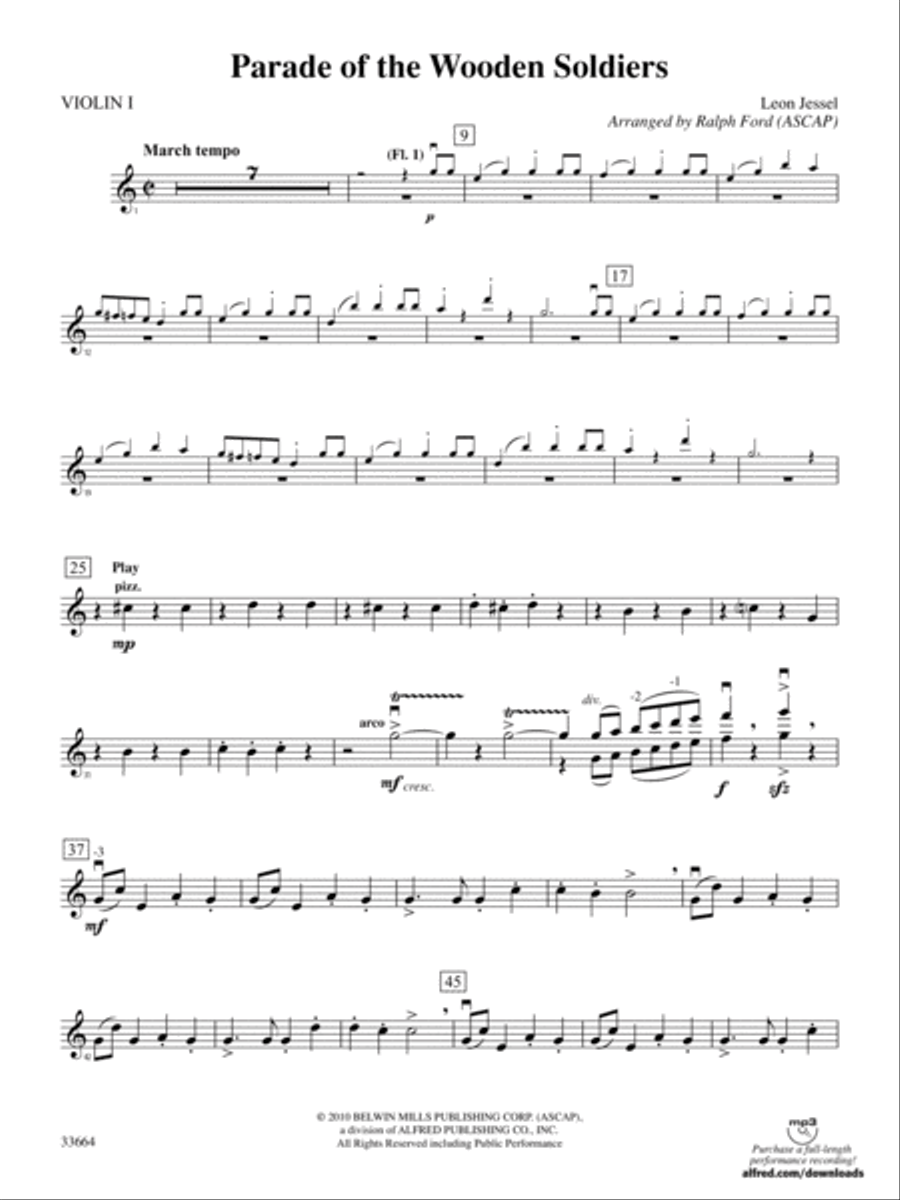 Parade of the Wooden Soldiers: 1st Violin Full Orchestra scores gallery preview page 1
