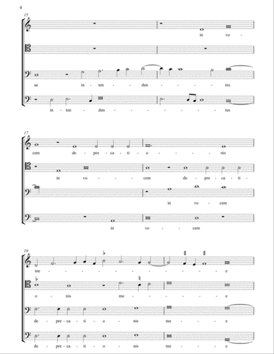 Josquin des Prez: De Profundis Clamavi Choir scores gallery preview page 4