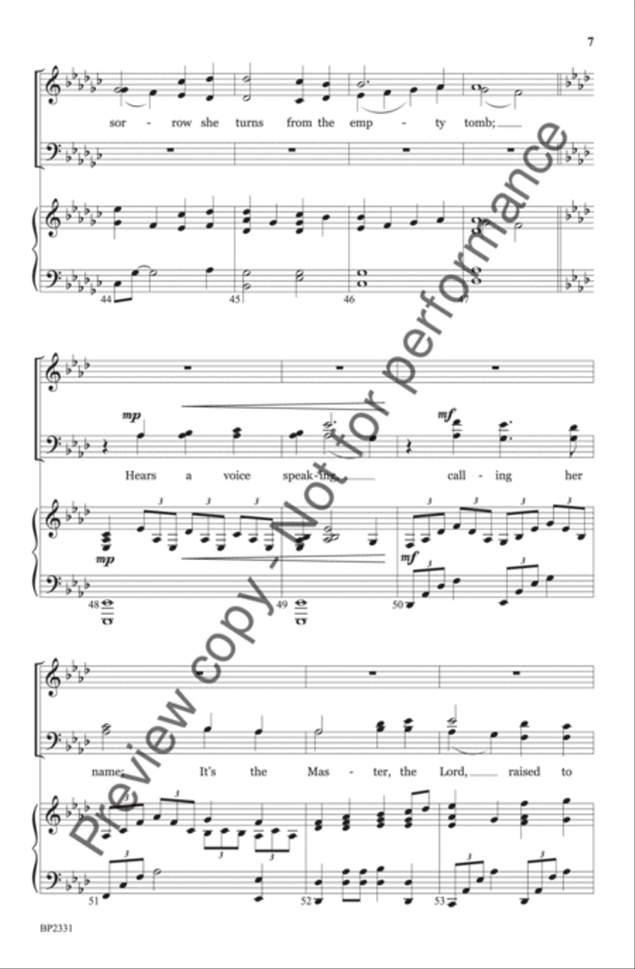 Resurrection Hymn (See What A Morning) 4-Part scores gallery preview page 8