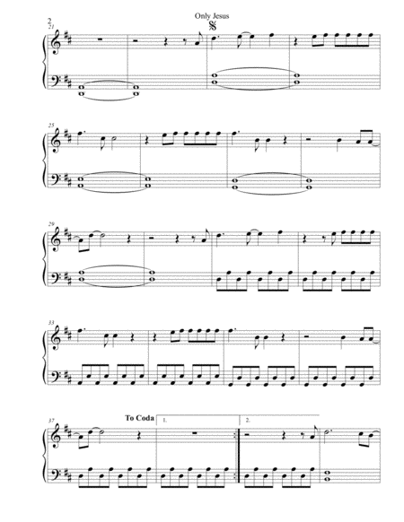 Only Jesus (Casting Crowns) - Matthew West (Sheet Music Easy Piano)