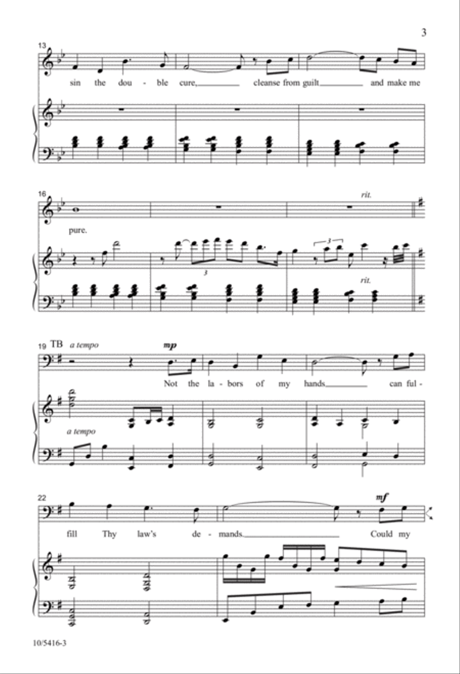 Rock of Ages, Cleft for Me 4-Part scores gallery preview page 3