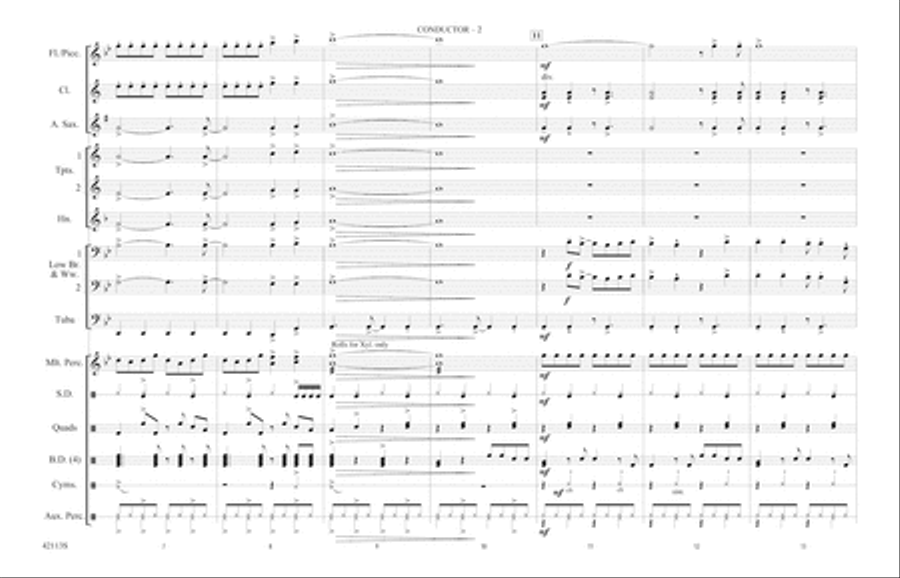Rebel Yell: Score Marching Band scores gallery preview page 2