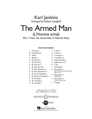 Book cover for The Armed Man (from A Mass for Peace) (arr. Robert Longfield) - Conductor Score (Full Score)