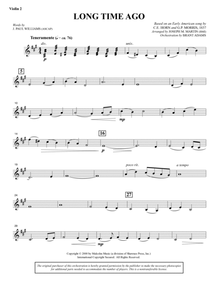 Appalachian Winter (A Cantata For Christmas) - Violin 2