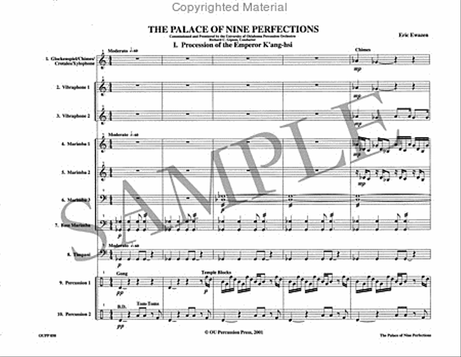The Palace of Nine Perfections Percussion Ensemble scores gallery preview page 2