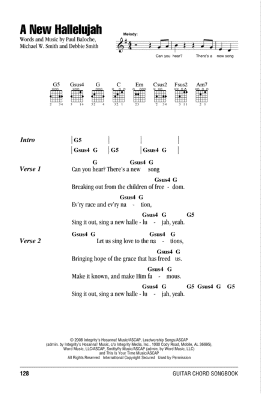 A New Hallelujah A New Hallelujah Acoustic Guitar scores gallery preview page 1