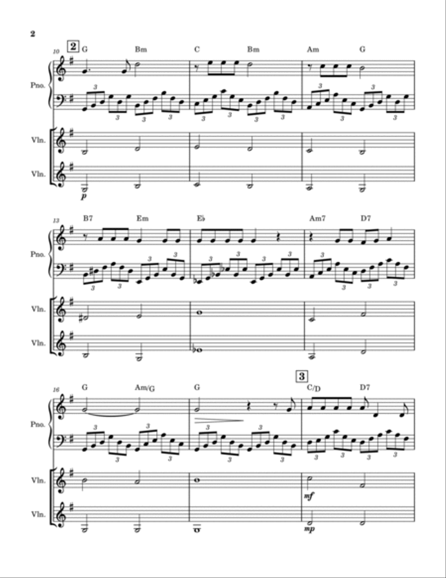 What A Wonderful World What A Wonderful World String Duet scores gallery preview page 2