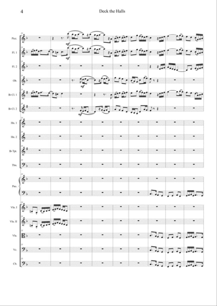 Deck the Halls Chamber Orchestra scores gallery preview page 4