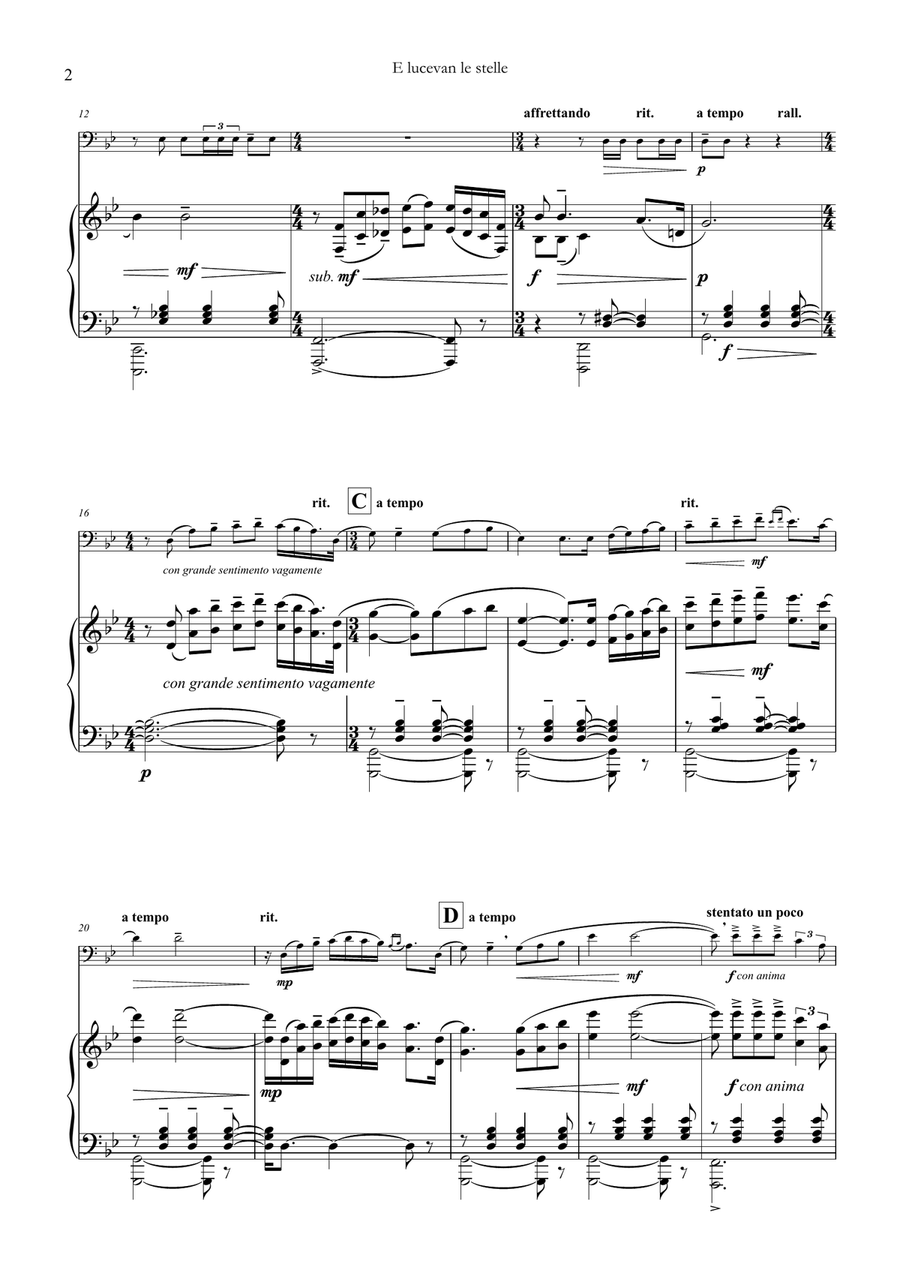 E lucevan le stelle from 