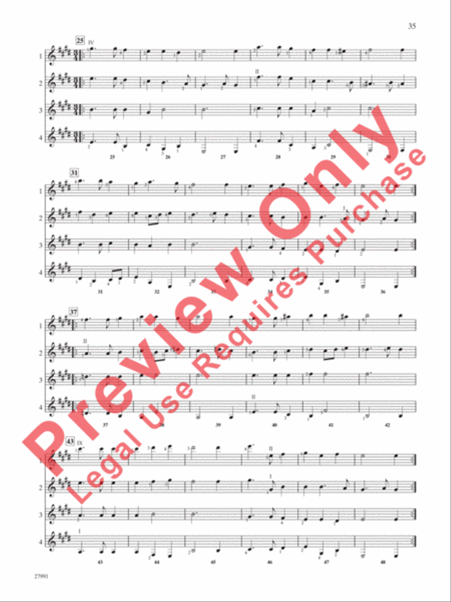 Festive Collection for Guitar Ensemble Guitar Ensemble scores gallery preview page 16