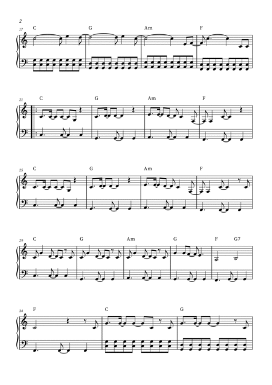 All Too Well Easy Piano scores gallery preview page 2