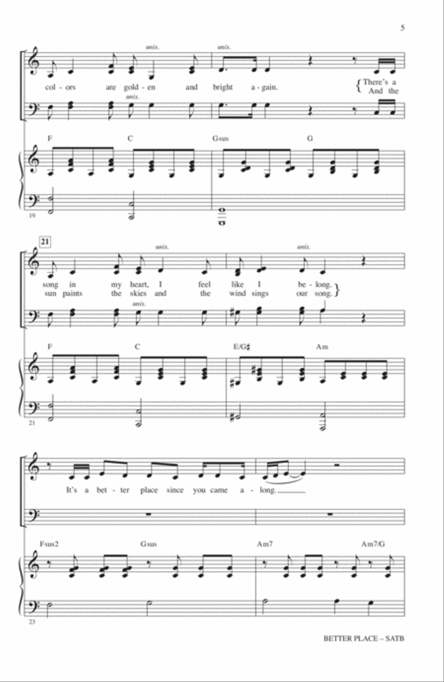 Better Place (arr. Ed Lojeski) 4-Part scores gallery preview page 4