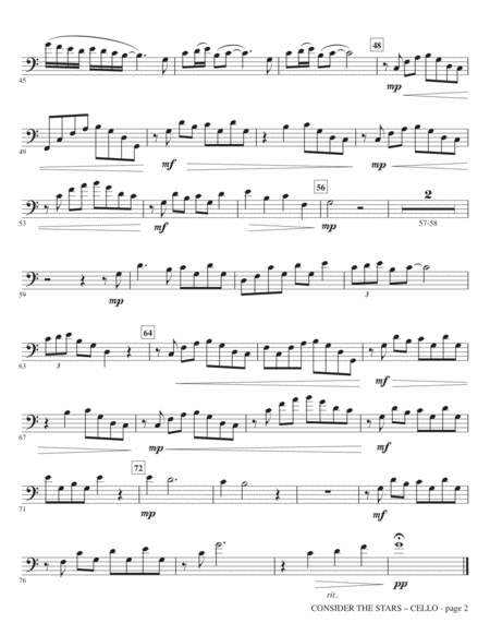 Consider the Stars (arr. David Angerman) - Cello
