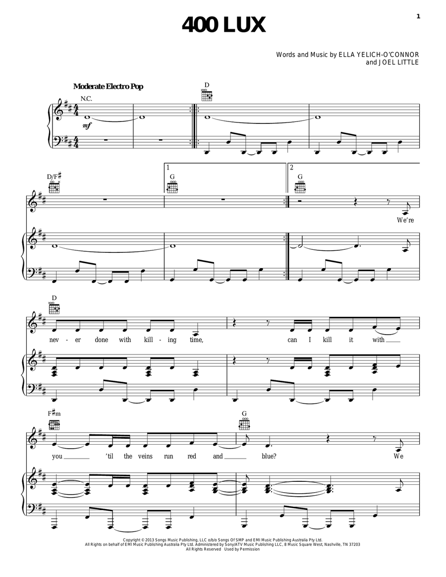 400 Lux Acoustic Guitar scores gallery preview page 1