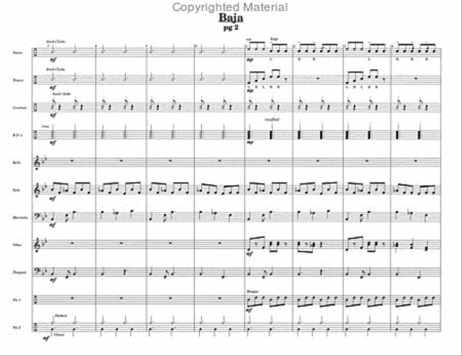 Baja Percussion Ensemble scores gallery preview page 4