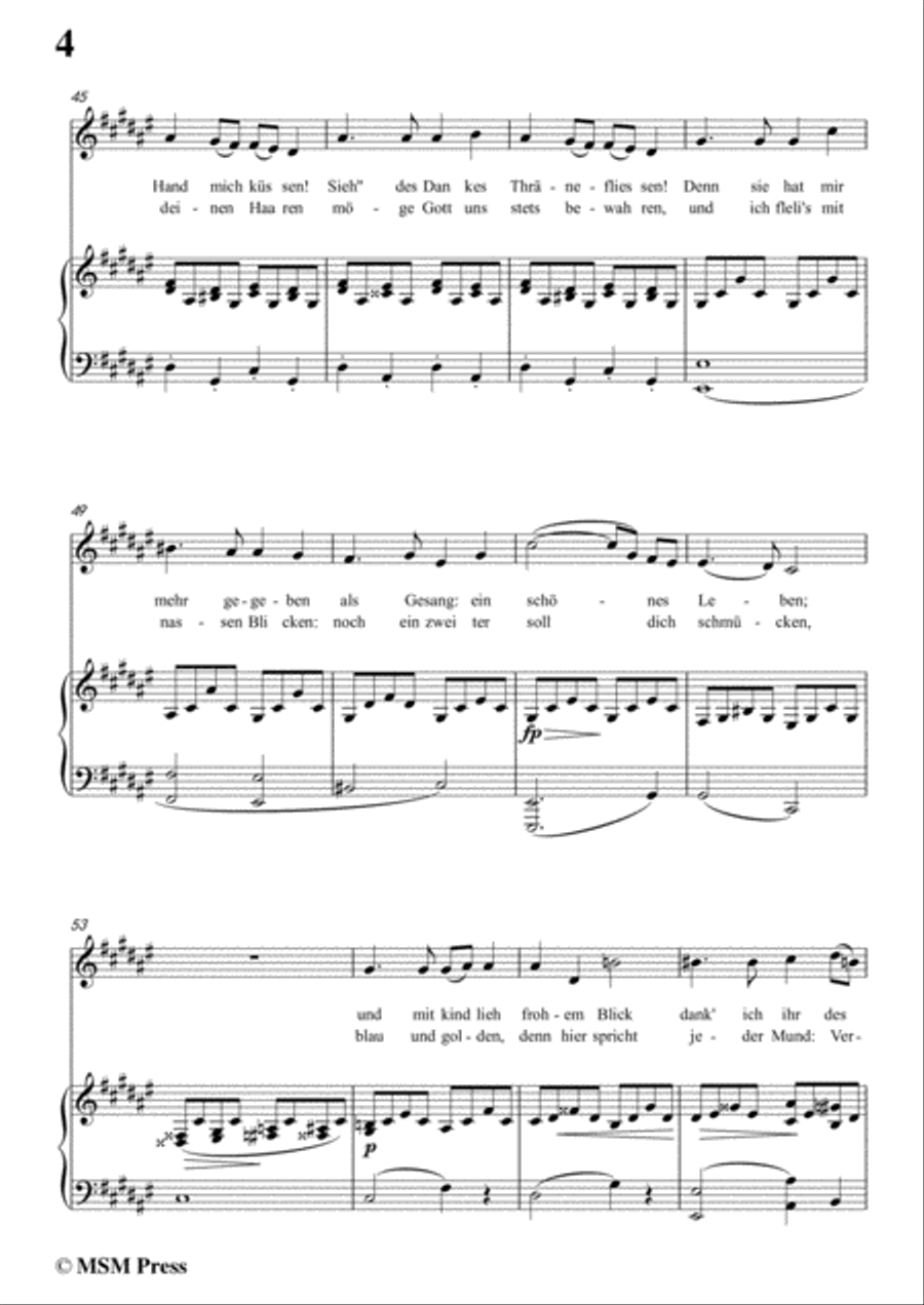 Schubert-Namenstaglied,in F sharp Major,from 'Madrigali',for Voice&Piano Voice scores gallery preview page 6