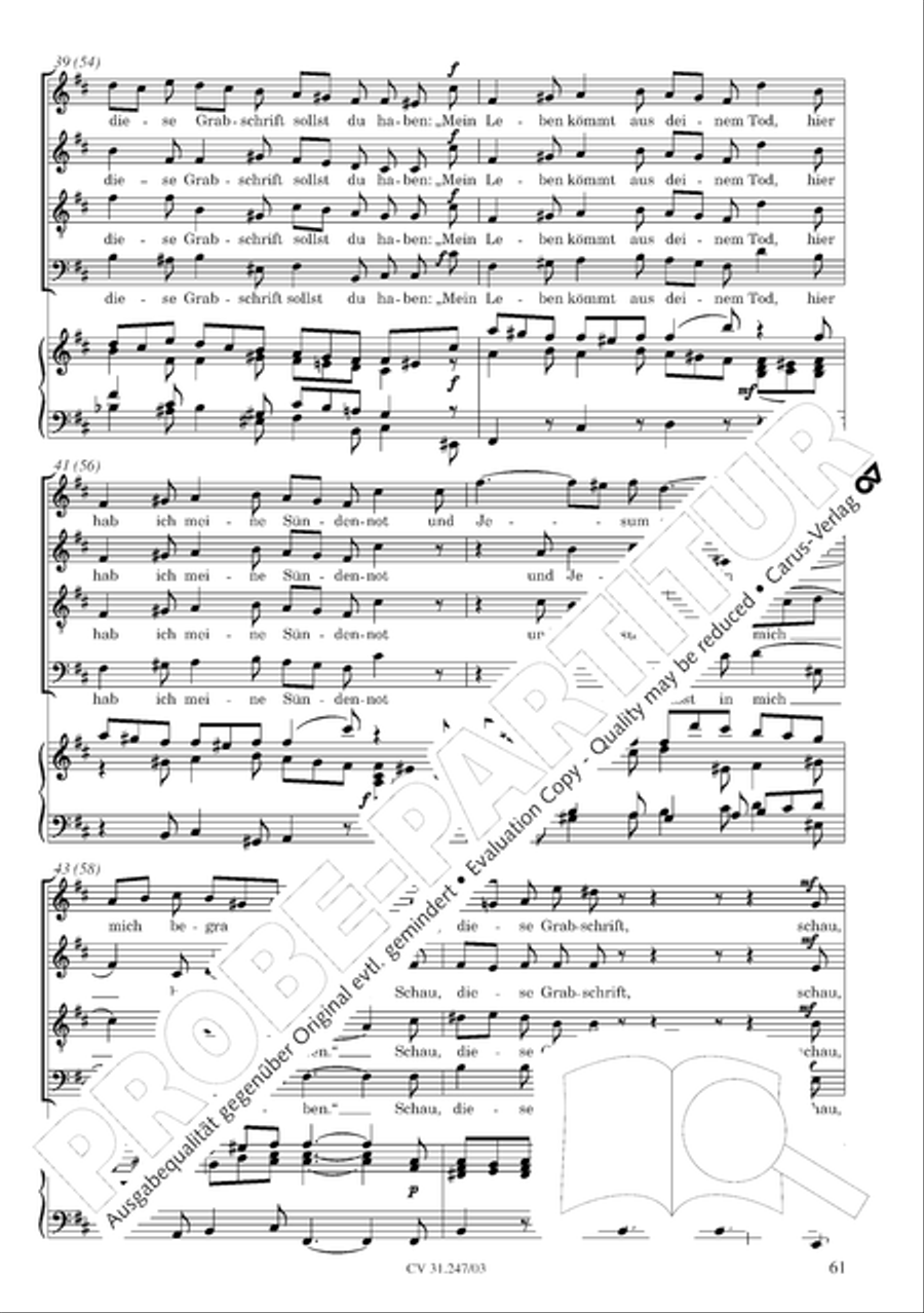 St. Mark Passion (Markus-Passion) 4-Part scores gallery preview page 62