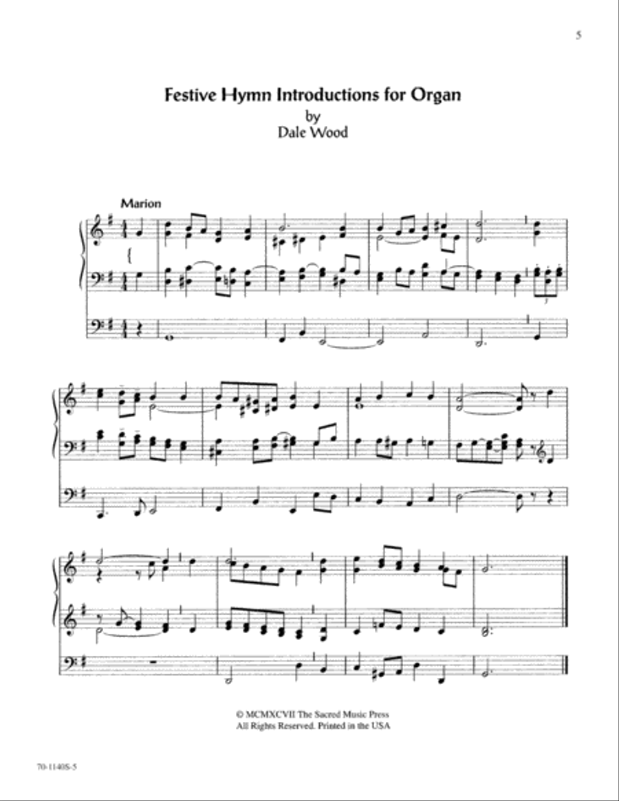 Festive Hymn Introductions for Organ