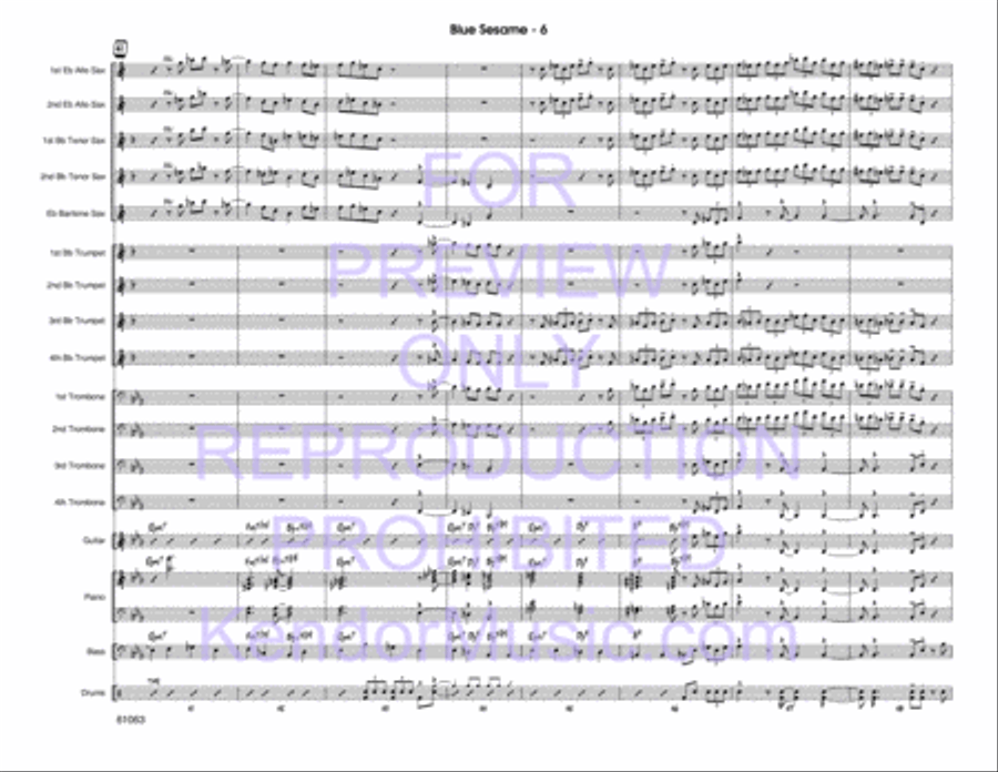 Blue Sesame Blue Sesame Jazz Ensemble scores gallery preview page 7