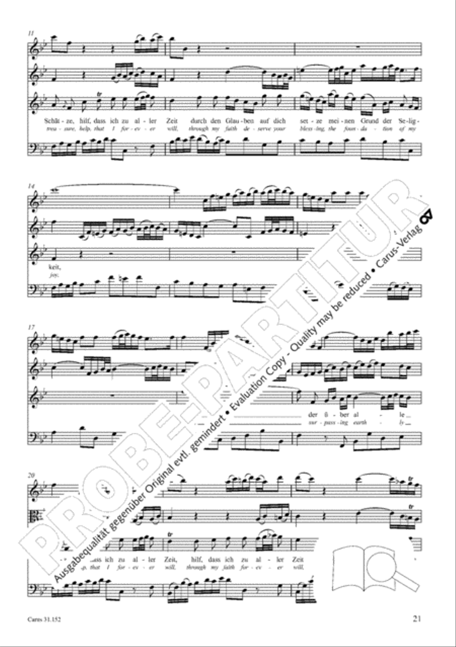 Walk on the path of faith (Tritt auf die Glaubensbahn) Orchestra scores gallery preview page 22