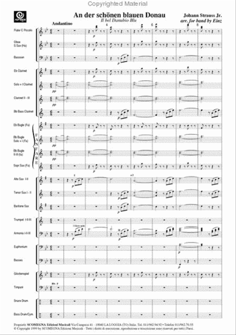The Blue Danube Concert Band scores gallery preview page 3