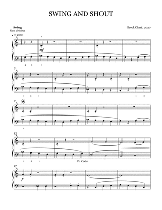 Swing and Shout - Easy Jazz Piano Solo
