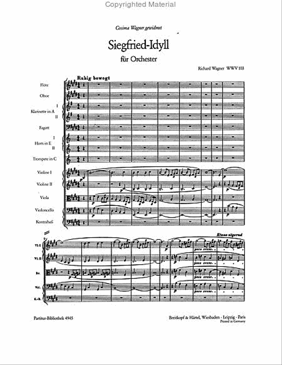 Siegfried Idyll WWV 103 Orchestra scores gallery preview page 2