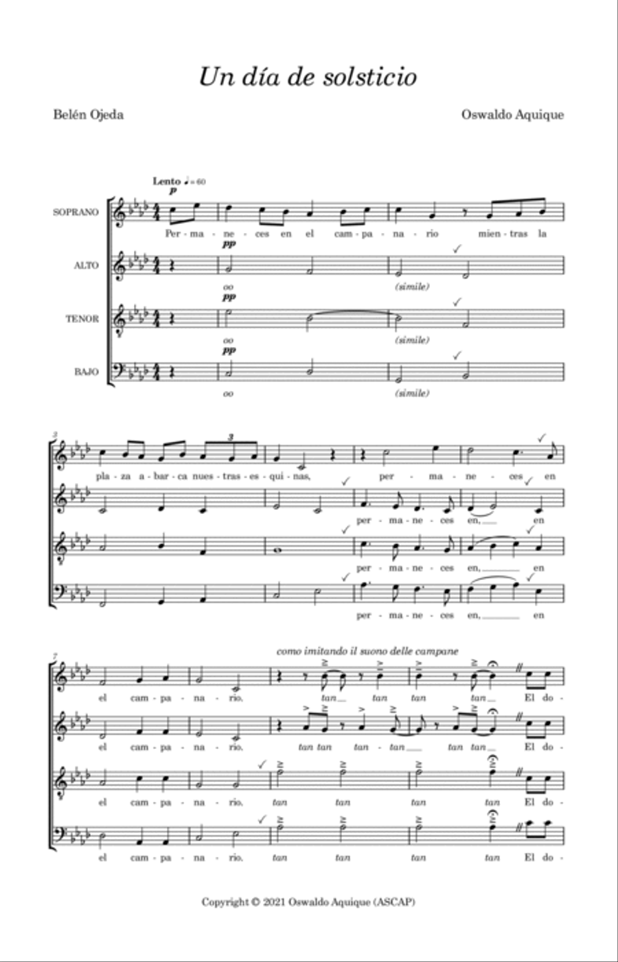 Un día de solsticio 4-Part scores gallery preview page 3