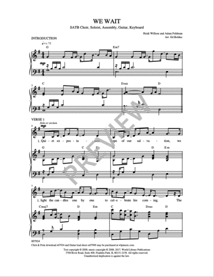 We Wait We Wait 4-Part scores gallery preview page 4