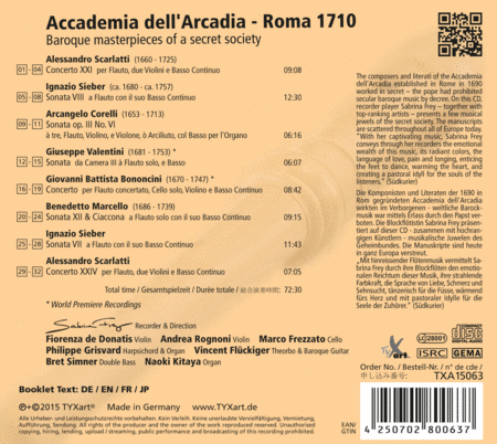 Accademia Dell' Arcadia, Roma 1710 - Baroque Masterpieces of a Secret Society