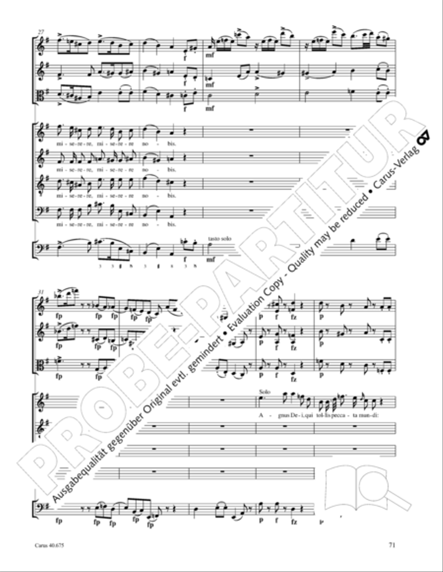 Mass in G Major STB scores gallery preview page 84