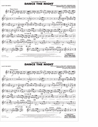 Dance The Night (arr. Paul Murtha) - 3rd Bb Trumpet