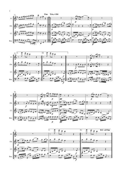 Schubert: Marche Militaire No.2 in G, D733 Op.51 - wind quartet image number null