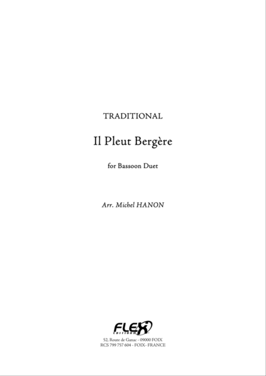 Il Pleut Bergere Woodwind Duet scores gallery preview page 1
