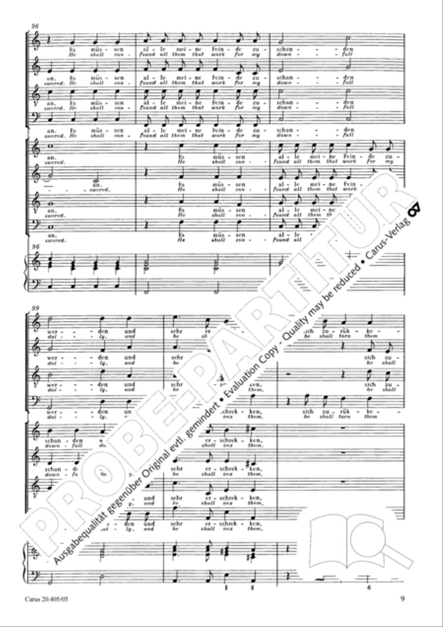 O Lord, rebuke me not in thy wrath (Ach Herr, straf mich nicht in deinem Zorn) 4-Part scores gallery preview page 10