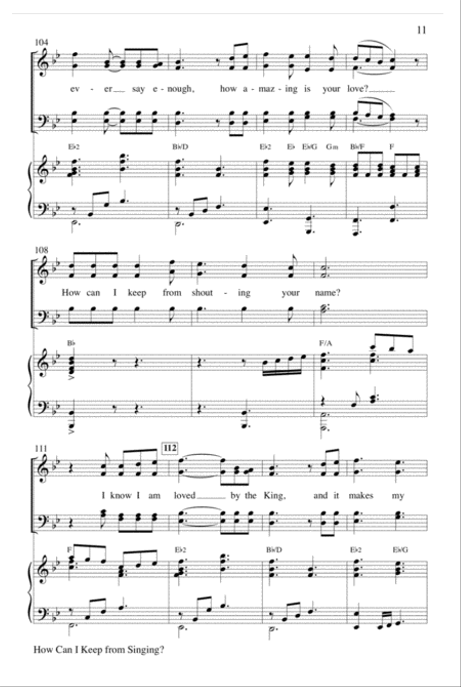 How Can I Keep From Singing? Choir scores gallery preview page 11