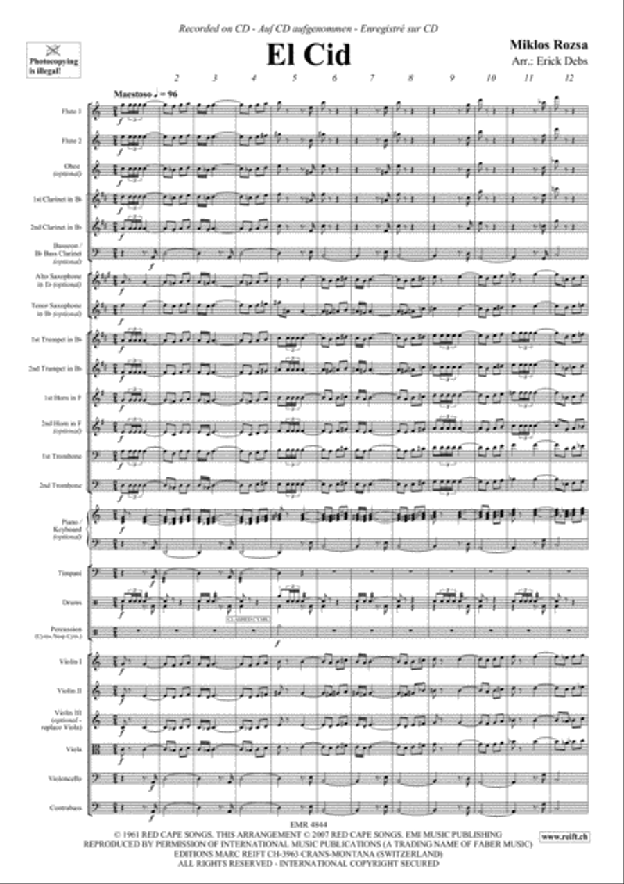 El Cid El Cid Orchestra scores gallery preview page 4
