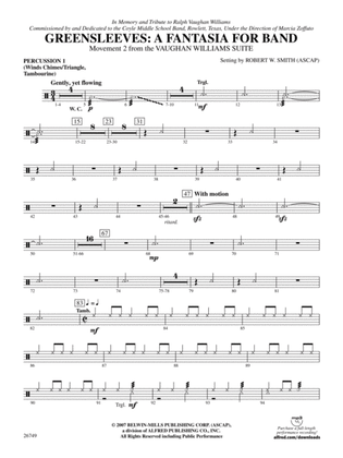 Greensleeves: A Fantasia for Band: 1st Percussion